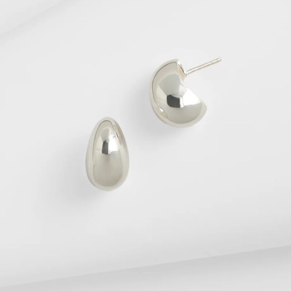NWT Madewell Demi-Fine Droplet Statement Earrings Sterling Silver $98 NR284 - Picture 1 of 6